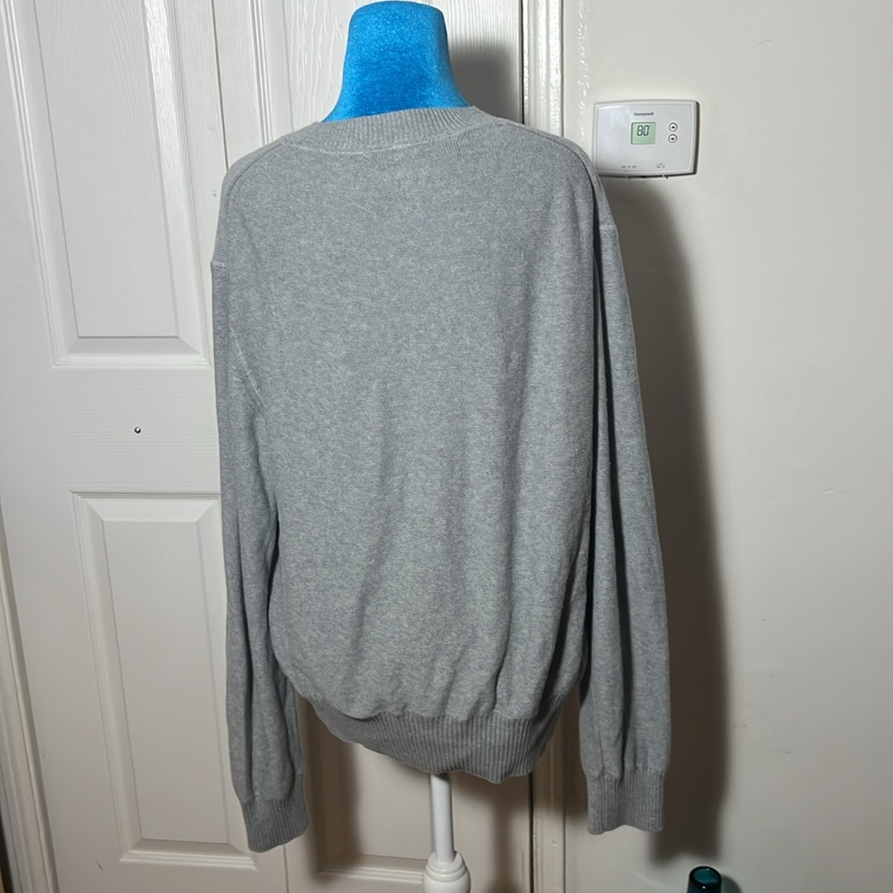 ALEX MILL Cotton Sweater Gray Large - Picture 6 of 8